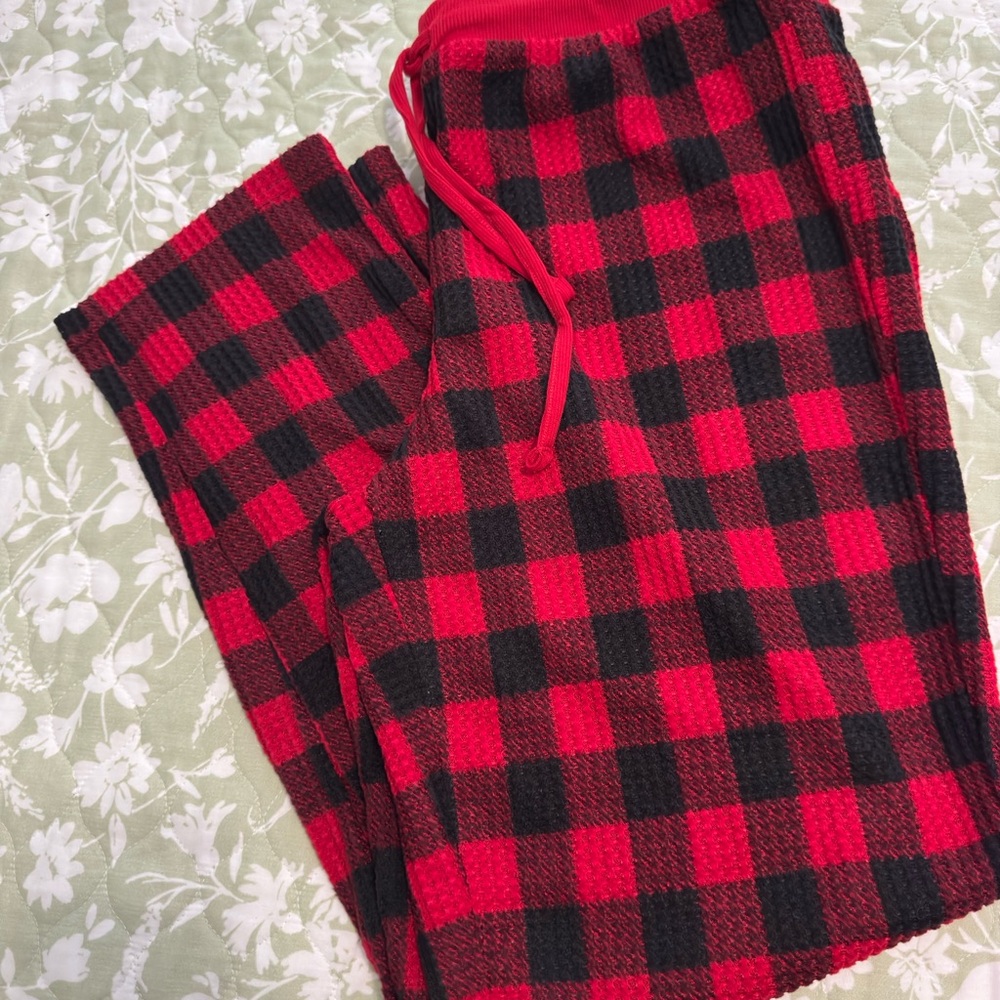 NWT LANDS END Buffalo Plaid 2pc PAJAMA SET Men’s L Soft Machine Wash Christmas - Picture 3 of 9